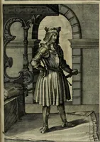 An illustration from Mausoleum potentissimorum ac gloriosissimorum Regni Apostolici regum & primorum militantis Ungariae ducum : vindicatis è mortuali pulvere reliquiis ad gratam apud posteros memoriam, à pIo et IVsto patrIae DoLore ereCtVM : cum versione operis Germanicâ (1664)