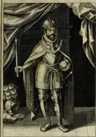 An illustration from Mausoleum potentissimorum ac gloriosissimorum Regni Apostolici regum & primorum militantis Ungariae ducum : vindicatis è mortuali pulvere reliquiis ad gratam apud posteros memoriam, à pIo et IVsto patrIae DoLore ereCtVM : cum versione operis Germanicâ (1664)