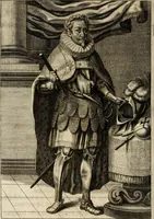 An illustration from Mausoleum potentissimorum ac gloriosissimorum Regni Apostolici regum & primorum militantis Ungariae ducum : vindicatis è mortuali pulvere reliquiis ad gratam apud posteros memoriam, à pIo et IVsto patrIae DoLore ereCtVM : cum versione operis Germanicâ (1664)
