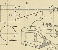 An illustration from Mechanical drawing problems for high schools, normal schools and vocational schools (1918)