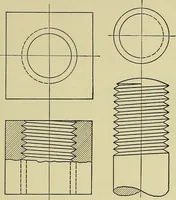 An illustration from Mechanical drawing for secondary schools (1916)