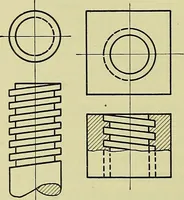 An illustration from Mechanical drawing for secondary schools (1916)