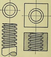 An illustration from Mechanical drawing for secondary schools (1916)