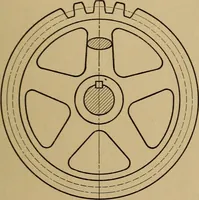 An illustration from Mechanical drawing; a treatise on the drawing of mechanical and machine details (1920)