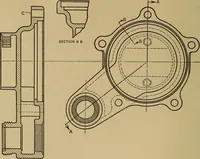 An illustration from Mechanical drawing; a treatise on the drawing of mechanical and machine details (1920)