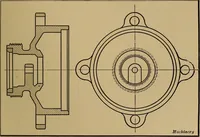 An illustration from Mechanical drawing; a treatise on the drawing of mechanical and machine details (1920)