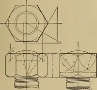 An illustration from Mechanical drawing. Elementary and advanced (1910)