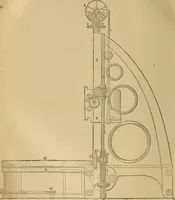 An illustration from Mechanical drawing self-taught: comprising instructions in the selection and preparation of drawing instruments. Elementary instruction in practical mechanical drawing. Together with examples in simple geometry and elementary mechanism, including screw threads, gear wheels, mechanical motions, engines and boilers (1889)