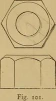 Picture 42 of 242 from Mechanical drawing self-taught: comprising instructions in the selection and preparation of drawing instruments. Elementary instruction in practical mechanical drawing. Together with examples in simple geometry and elementary mechanism, including screw threads, gear wheels, mechanical motions, engines and boilers (1889), leaf 85