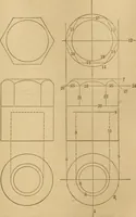 An illustration from Mechanical drawing self-taught: comprising instructions in the selection and preparation of drawing instruments, elementary instruction in practical mechanical drawing together with examples in simple geometry and elementary mechanism, including screw threads, gear wheels, mechanical motions, engines and boilers (1883)