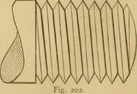 An illustration from Mechanical drawing self-taught: comprising instructions in the selection and preparation of drawing instruments, elementary instruction in practical mechanical drawing together with examples in simple geometry and elementary mechanism, including screw threads, gear wheels, mechanical motions, engines and boilers (1883)