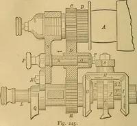 An illustration from Mechanical drawing self-taught: comprising instructions in the selection and preparation of drawing instruments, elementary instruction in practical mechanical drawing together with examples in simple geometry and elementary mechanism, including screw threads, gear wheels, mechanical motions, engines and boilers (1883)