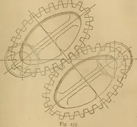 An illustration from Mechanical drawing self-taught: comprising instructions in the selection and preparation of drawing instruments, elementary instruction in practical mechanical drawing together with examples in simple geometry and elementary mechanism, including screw threads, gear wheels, mechanical motions, engines and boilers (1883)