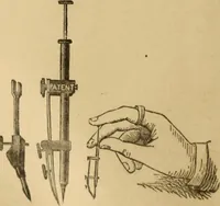 An illustration from Mechanical drawing self-taught: comprising instructions in the selection and preparation of drawing instruments, elementary instruction in practical mechanical drawing together with examples in simple geometry and elementary mechanism, including screw threads, gear wheels, mechanical motions, engines and boilers (1883)