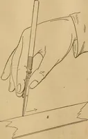 An illustration from Mechanical drawing self-taught: comprising instructions in the selection and preparation of drawing instruments, elementary instruction in practical mechanical drawing together with examples in simple geometry and elementary mechanism, including screw threads, gear wheels, mechanical motions, engines and boilers (1883)