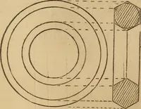 An illustration from Mechanical drawing self-taught: comprising instructions in the selection and preparation of drawing instruments, elementary instruction in practical mechanical drawing together with examples in simple geometry and elementary mechanism, including screw threads, gear wheels, mechanical motions, engines and boilers (1883)