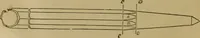 An illustration from Mechanical drawing self-taught: comprising instructions in the selection and preparation of drawing instruments. Elementary instruction in practical mechanical drawing. Together with examples in simple geometry and elementary mechanism, including screw threads, gear wheels, mechanical motions, engines and boilers (1889)
