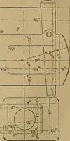 An illustration from Mechanical drawing self-taught: comprising instructions in the selection and preparation of drawing instruments. Elementary instruction in practical mechanical drawing. Together with examples in simple geometry and elementary mechanism, including screw threads, gear wheels, mechanical motions, engines and boilers (1889)
