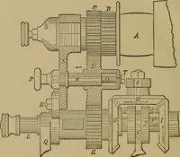 An illustration from Mechanical drawing self-taught: comprising instructions in the selection and preparation of drawing instruments. Elementary instruction in practical mechanical drawing. Together with examples in simple geometry and elementary mechanism, including screw threads, gear wheels, mechanical motions, engines and boilers (1889)