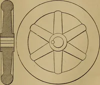 An illustration from Mechanical drawing self-taught: comprising instructions in the selection and preparation of drawing instruments. Elementary instruction in practical mechanical drawing. Together with examples in simple geometry and elementary mechanism, including screw threads, gear wheels, mechanical motions, engines and boilers (1889)
