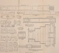 An illustration from Mechanical drawing self-taught: comprising instructions in the selection and preparation of drawing instruments. Elementary instruction in practical mechanical drawing. Together with examples in simple geometry and elementary mechanism, including screw threads, gear wheels, mechanical motions, engines and boilers (1889)