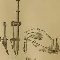 An illustration from Mechanical drawing self-taught: comprising instructions in the selection and preparation of drawing instruments. Elementary instruction in practical mechanical drawing. Together with examples in simple geometry and elementary mechanism, including screw threads, gear wheels, mechanical motions, engines and boilers (1889)