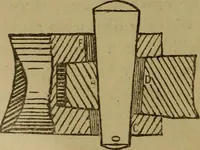 An illustration from Mechanical drawing self-taught: comprising instructions in the selection and preparation of drawing instruments. Elementary instruction in practical mechanical drawing. Together with examples in simple geometry and elementary mechanism, including screw threads, gear wheels, mechanical motions, engines and boilers (1889)