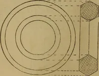 An illustration from Mechanical drawing self-taught: comprising instructions in the selection and preparation of drawing instruments. Elementary instruction in practical mechanical drawing. Together with examples in simple geometry and elementary mechanism, including screw threads, gear wheels, mechanical motions, engines and boilers (1889)