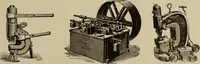 An illustration from The mechanical index, 1904. A complete index to the names and addresses of all manufacturers in the United States of mechanical appliances, machinery and tools operated by steam, electricity, water, hand or foot power (1904)