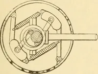 An illustration from Mechanical movements, powers and devices; a treatise describing mechanical movements and devices used in constructive and operative machinery and the mechanical arts, being practically a mechanical dictionary, commencing with a rudimentary description of the early known mechanical powers and detailing the various motions, appliances and inventions used in the mechanical arts to the present time, including a chapter on straight line movements, by Gardner D. Hiscox (1914)