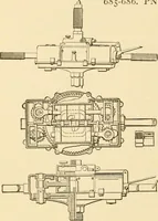 An illustration from Mechanical movements, powers and devices; a treatise describing mechanical movements and devices used in constructive and operative machinery and the mechanical arts, being practically a mechanical dictionary, commencing with a rudimentary description of the early known mechanical powers and detailing the various motions, appliances and inventions used in the mechanical arts to the present time, including a chapter on straight line movements, by Gardner D. Hiscox (1914)