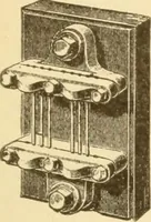 An illustration from Mechanical movements, powers and devices; a treatise describing mechanical movements and devices used in constructive and operative machinery and the mechanical arts, being practically a mechanical dictionary, commencing with a rudimentary description of the early known mechanical powers and detailing the various motions, appliances and inventions used in the mechanical arts to the present time, including a chapter on straight line movements, by Gardner D. Hiscox (1914)
