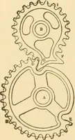 An illustration from Mechanical movements, powers and devices; a treatise describing mechanical movements and devices used in constructive and operative machinery and the mechanical arts, being practically a mechanical dictionary, commencing with a rudimentary description of the early known mechanical powers and detailing the various motions, appliances and inventions used in the mechanical arts to the present time, including a chapter on straight line movements, by Gardner D. Hiscox (1914)
