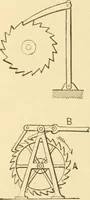 An illustration from Mechanical movements, powers and devices; a treatise describing mechanical movements and devices used in constructive and operative machinery and the mechanical arts, being practically a mechanical dictionary, commencing with a rudimentary description of the early known mechanical powers and detailing the various motions, appliances and inventions used in the mechanical arts to the present time, including a chapter on straight line movements, by Gardner D. Hiscox (1914)