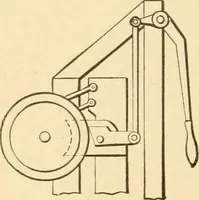An illustration from Mechanical movements, powers and devices; a treatise describing mechanical movements and devices used in constructive and operative machinery and the mechanical arts, being practically a mechanical dictionary, commencing with a rudimentary description of the early known mechanical powers and detailing the various motions, appliances and inventions used in the mechanical arts to the present time, including a chapter on straight line movements, by Gardner D. Hiscox (1914)