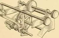 An illustration from Mechanical movements, powers and devices; a treatise describing mechanical movements and devices used in constructive and operative machinery and the mechanical arts, being practically a mechanical dictionary, commencing with a rudimentary description of the early known mechanical powers and detailing the various motions, appliances and inventions used in the mechanical arts to the present time, including a chapter on straight line movements, by Gardner D. Hiscox (1914)