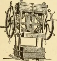 An illustration from Mechanical movements, powers and devices; a treatise describing mechanical movements and devices used in constructive and operative machinery and the mechanical arts, being practically a mechanical dictionary, commencing with a rudimentary description of the early known mechanical powers and detailing the various motions, appliances and inventions used in the mechanical arts to the present time, including a chapter on straight line movements, by Gardner D. Hiscox (1914)