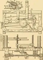 An illustration from Mechanical movements, powers and devices; a treatise describing mechanical movements and devices used in constructive and operative machinery and the mechanical arts, being practically a mechanical dictionary, commencing with a rudimentary description of the early known mechanical powers and detailing the various motions, appliances and inventions used in the mechanical arts to the present time, including a chapter on straight line movements, by Gardner D. Hiscox (1914)
