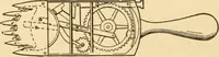 An illustration from Mechanical movements, powers and devices; a treatise describing mechanical movements and devices used in constructive and operative machinery and the mechanical arts, being practically a mechanical dictionary, commencing with a rudimentary description of the early known mechanical powers and detailing the various motions, appliances and inventions used in the mechanical arts to the present time, including a chapter on straight line movements, by Gardner D. Hiscox (1914)