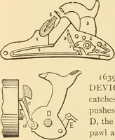 An illustration from Mechanical movements, powers and devices; a treatise describing mechanical movements and devices used in constructive and operative machinery and the mechanical arts, being practically a mechanical dictionary, commencing with a rudimentary description of the early known mechanical powers and detailing the various motions, appliances and inventions used in the mechanical arts to the present time, including a chapter on straight line movements, by Gardner D. Hiscox (1914)