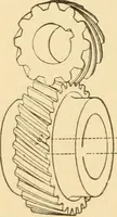 An illustration from Mechanical movements, powers and devices; a treatise describing mechanical movements and devices used in constructive and operative machinery and the mechanical arts, being practically a mechanical dictionary, commencing with a rudimentary description of the early known mechanical powers and detailing the various motions, appliances and inventions used in the mechanical arts to the present time, including a chapter on straight line movements, by Gardner D. Hiscox (1914)