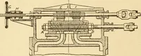 An illustration from Mechanical movements, powers and devices; a treatise describing mechanical movements and devices used in constructive and operative machinery and the mechanical arts, being practically a mechanical dictionary, commencing with a rudimentary description of the early known mechanical powers and detailing the various motions, appliances and inventions used in the mechanical arts to the present time, including a chapter on straight line movements, by Gardner D. Hiscox (1914)