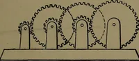 An illustration from Mechanical movements, powers and devices; a treatise describing mechanical movements and devices used in construcive and operative mechinery and the mechanical arts, being practically a mechanical dictionary (1917)