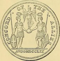 An illustration from Medallic illustrations of the history of Great Britain and Ireland to the death of George II (1885)