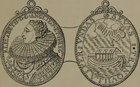 An illustration from Medals of the British navy and how they were won : with a list of those officers, who for their gallant conduct were granted honorary swords and plate by the Committee of the Patriotic Fund (1895)