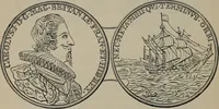 An illustration from Medals of the British navy and how they were won : with a list of those officers, who for their gallant conduct were granted honorary swords and plate by the Committee of the Patriotic Fund (1895)