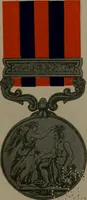 An illustration from Medals of the British navy and how they were won : with a list of those officers, who for their gallant conduct were granted honorary swords and plate by the Committee of the Patriotic Fund (1895)