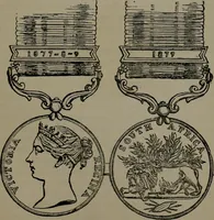 An illustration from Medals of the British navy and how they were won : with a list of those officers, who for their gallant conduct were granted honorary swords and plate by the Committee of the Patriotic Fund (1895)