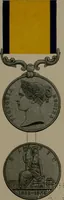 An illustration from Medals of the British navy and how they were won : with a list of those officers, who for their gallant conduct were granted honorary swords and plate by the Committee of the Patriotic Fund (1895)