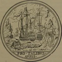 An illustration from Medals of the British navy and how they were won : with a list of those officers, who for their gallant conduct were granted honorary swords and plate by the Committee of the Patriotic Fund (1895)